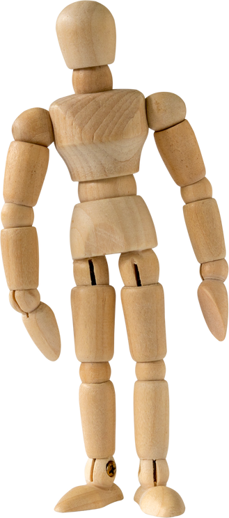 Standing wooden man